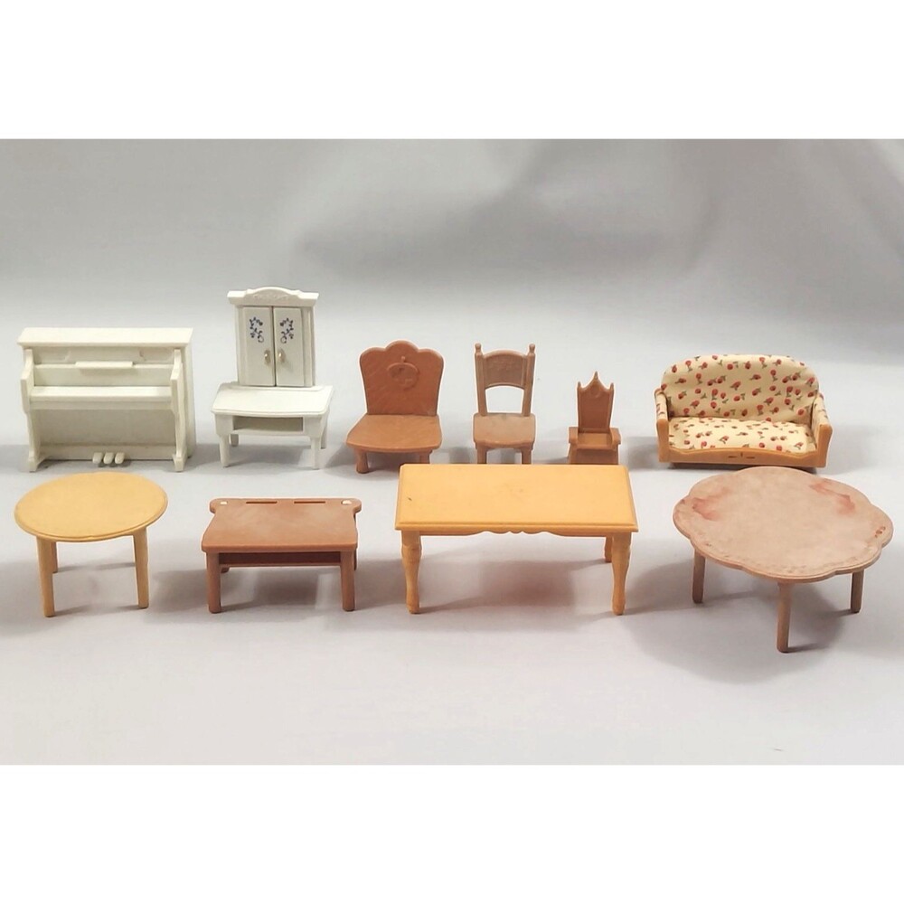 Calico Critters Sylvanian Families Lil Woodzeez Furniture & Accessory Lot of 10